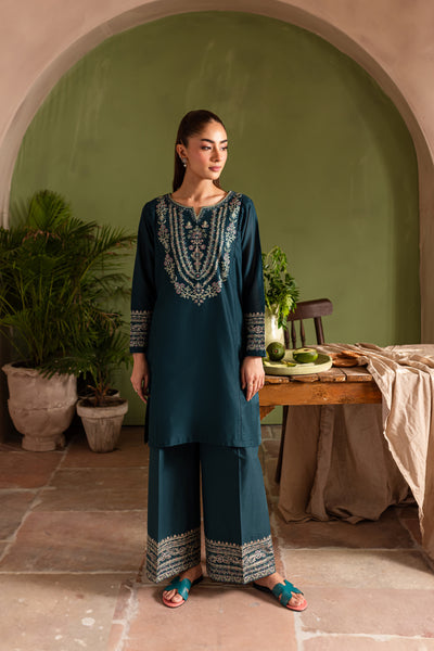 Aqua Pearl 2Pc - Embroidered Lawn Dress - BATIK