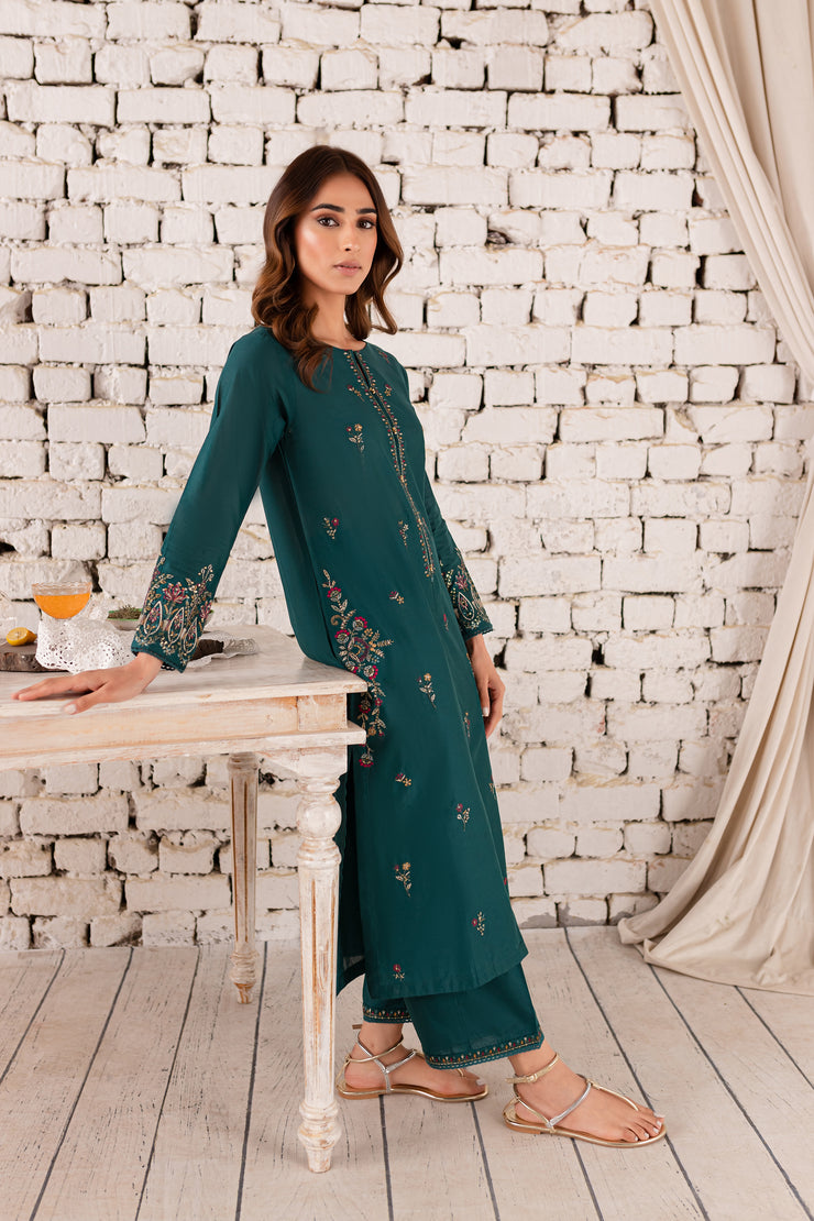 Eyana 2Pc - Embroidered Lawn Dress - BATIK