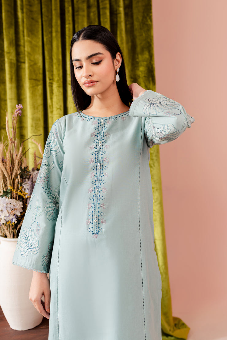 Ice Pearl 2Pc - Embroidered Khaddar Dress - BATIK