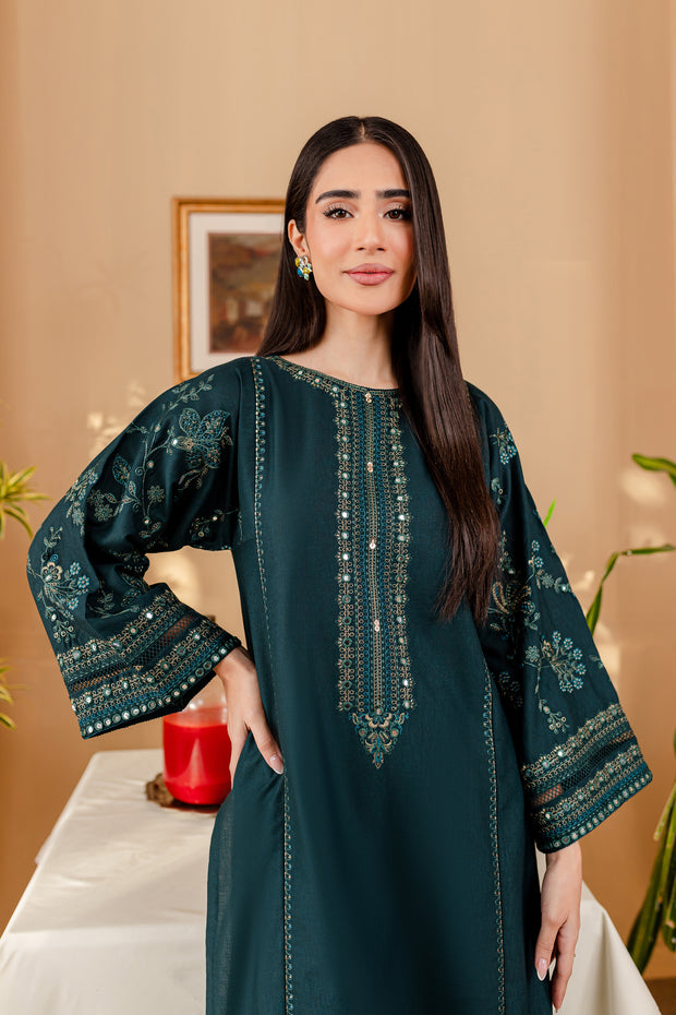 Svoy 2Pc - Embroidered Karandi Dress