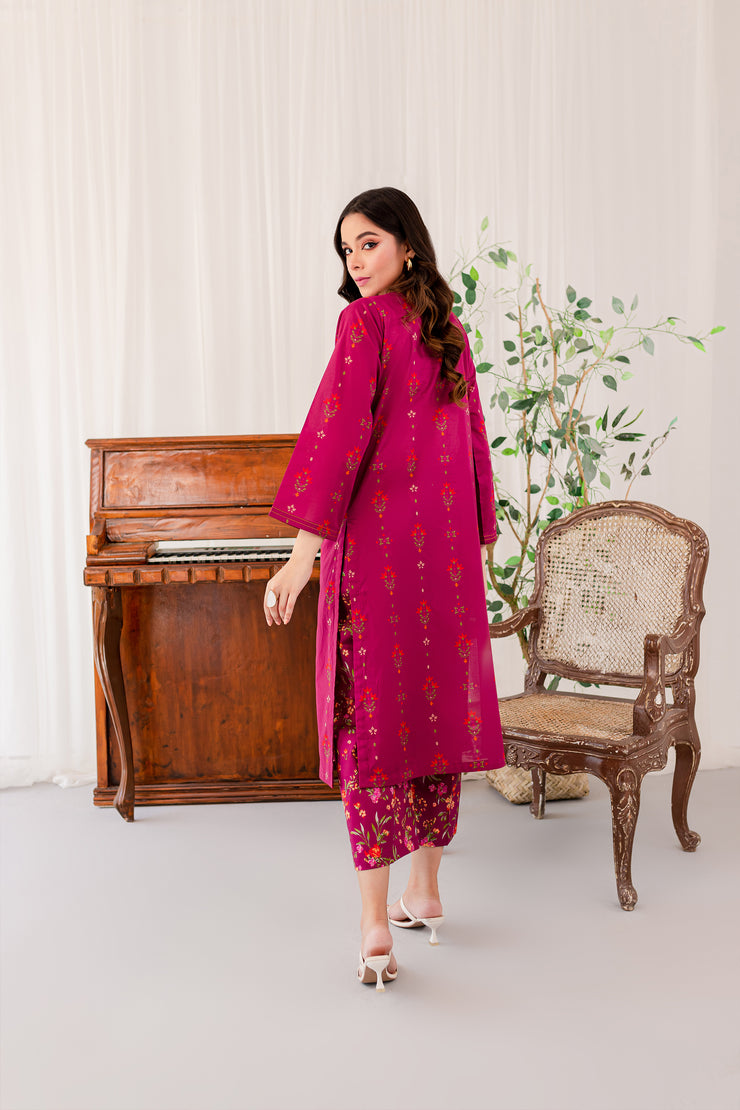 Dig. Pink Suede 2Pc - BATIK