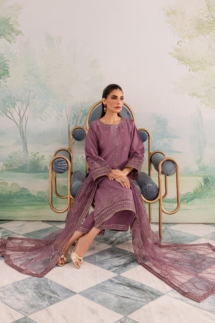 Zahya 3Pc - Embroidered Lawn Dress - BATIK