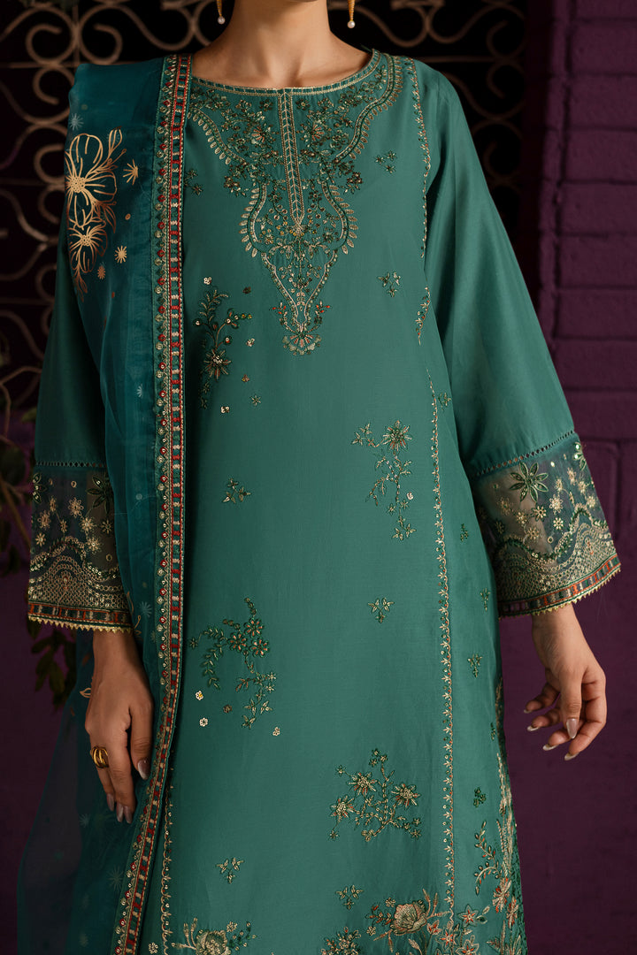 Beoume 3Pc - Embroidered Solid Dress - BATIK