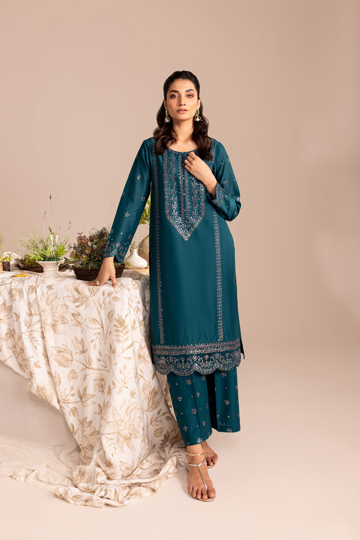 Bee 2Pc - Embroidered Lawn Dress - BATIK