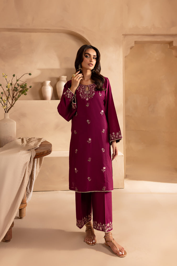 Raasta 2Pc - Embroidered Lawn Dress - BATIK