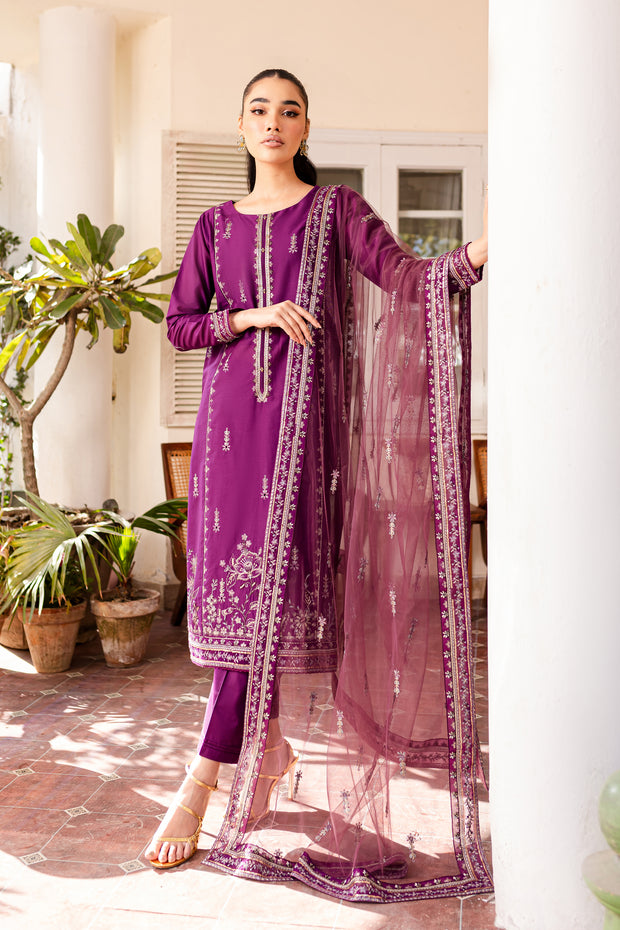 Nera 3Pc - Embroidered Lawn Dress
