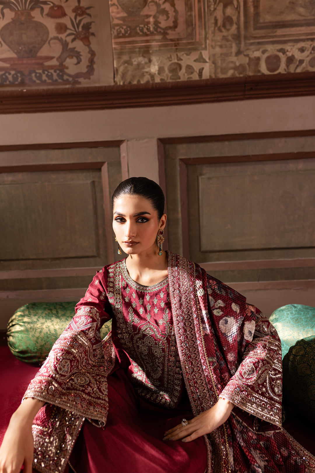 Noor Jehan 3Pc- Embroidered Luxe Pret - BATIK