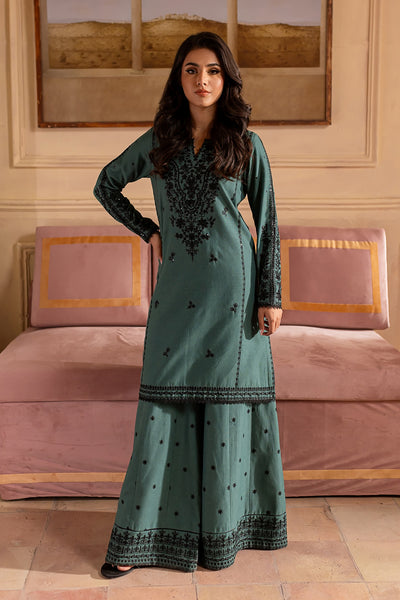 Sapphire Outfit 2Pc - Embroidered Khaddar Dress