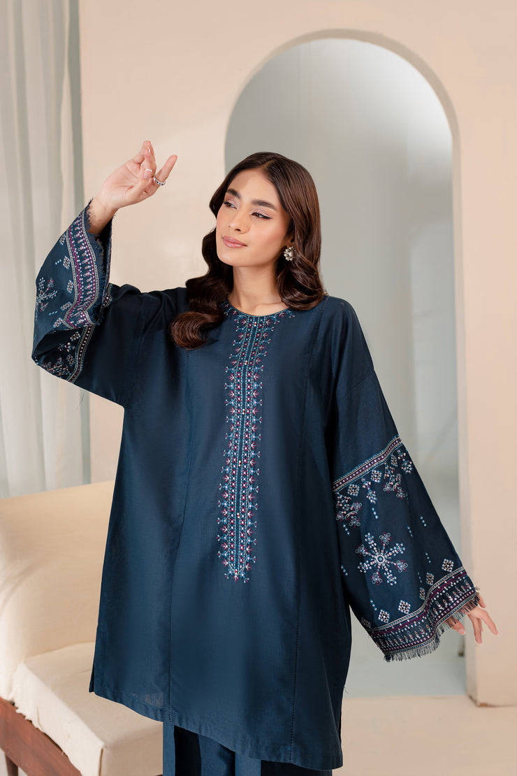 Sooya 2Pc - Embroidered Karandi Dress - BATIK