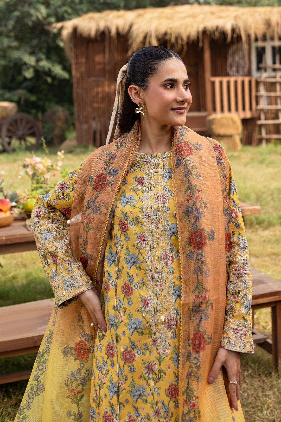 Florence 3Pc - Printed Khaddar Dress - BATIK