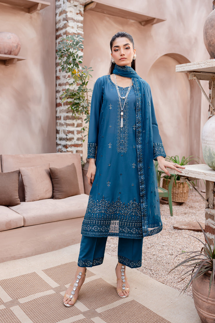 Root 3Pc - Embroidered Lawn Dress - BATIK