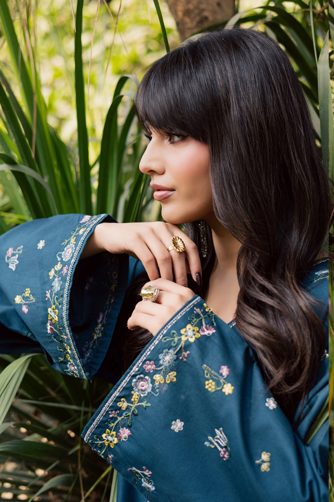 Floral Grace 3Pc - Embroidered Khaddar Dress