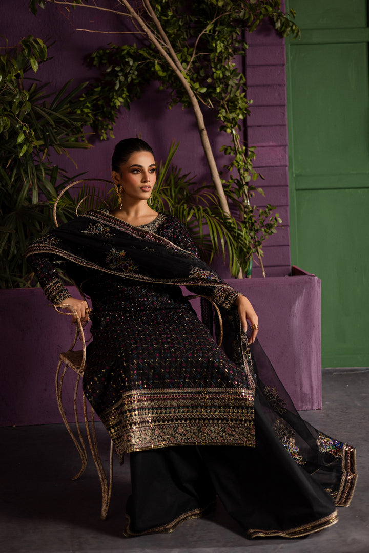 Aylin 3Pc - Embroidered Solid Dress - BATIK