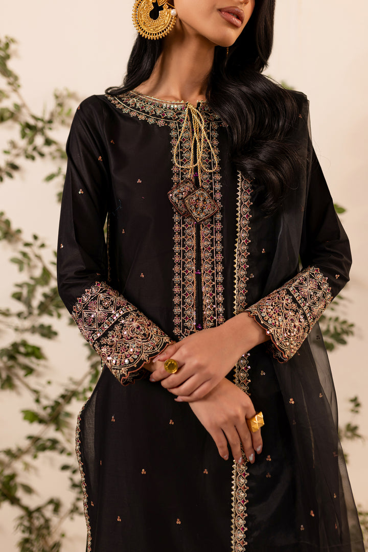 Aria 3Pc - Embroidered Sharara Pret