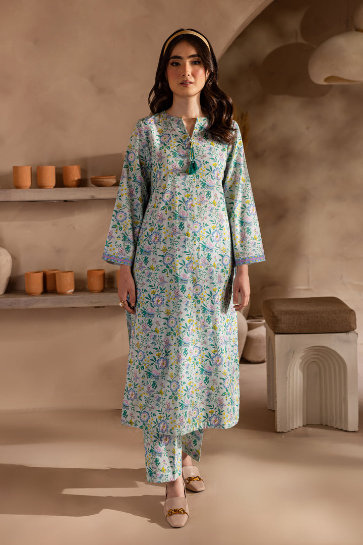 Asna 2Pc - Printed Khaddar Dress - BATIK