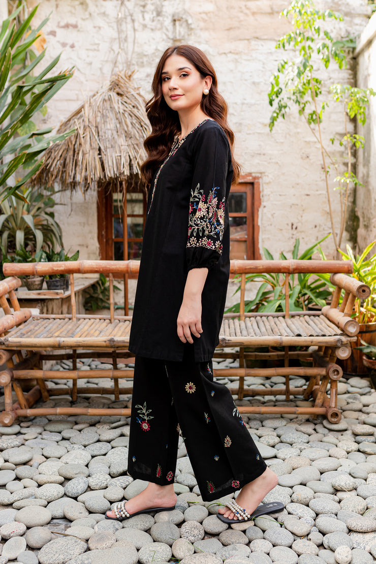 Luna 2Pc - Embroidered Khaddar Dress - BATIK