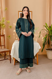 Svoy 2Pc - Embroidered Karandi Dress - BATIK
