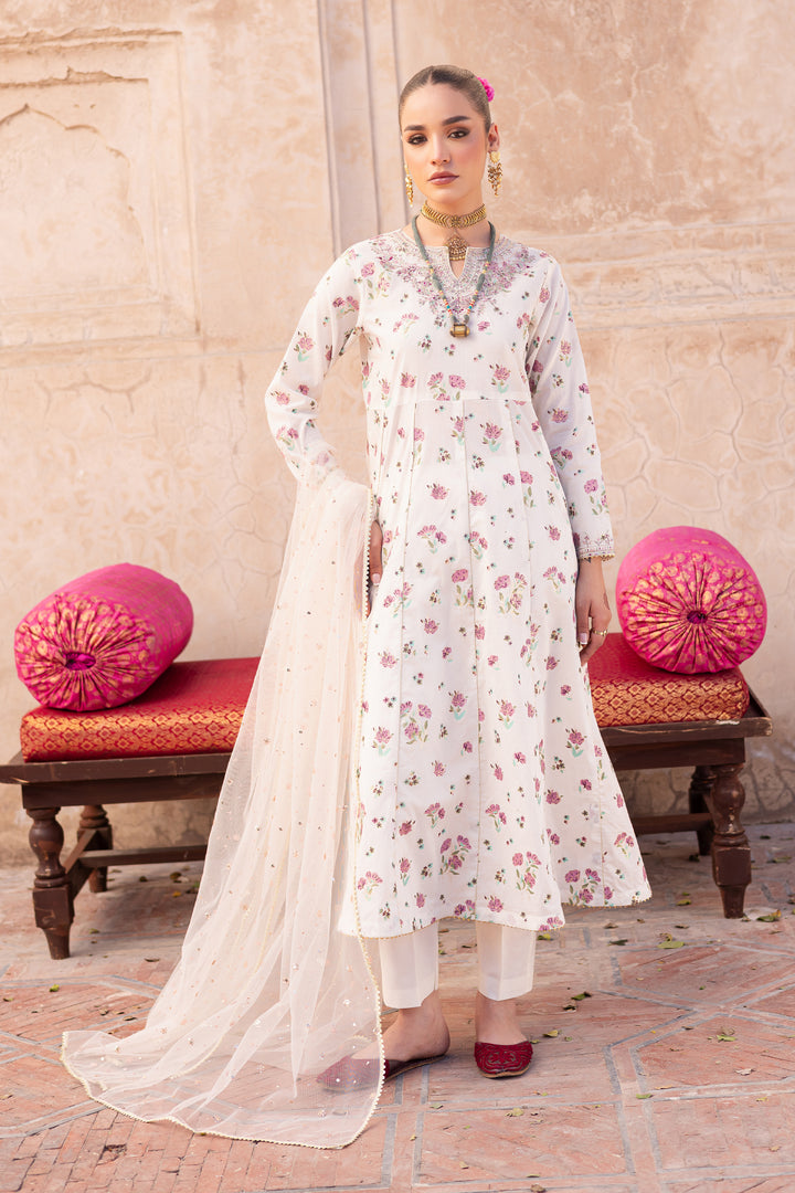 Nayab 3Pc- Printed Lawn Dress