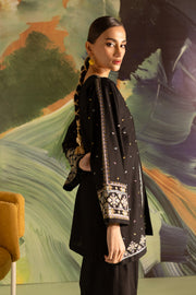 Neptune Black 3Pc - Embroidered Khaddar Dress