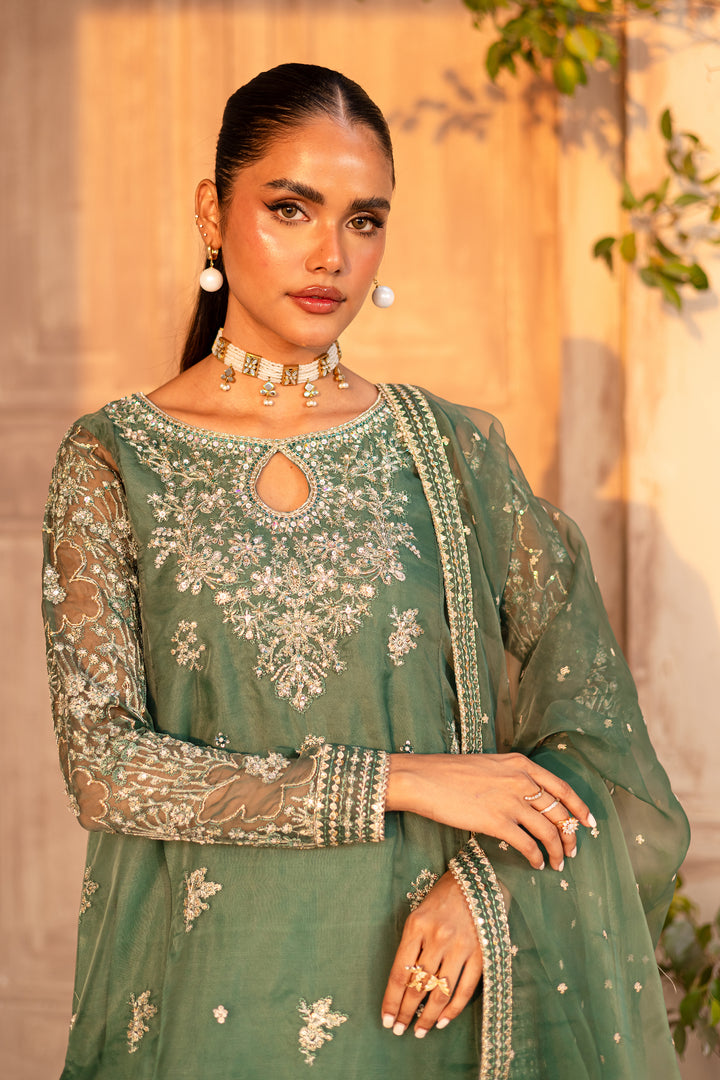 Shireen 3Pc - Embroidered Luxe Pret