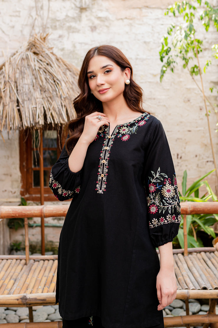 Luna 2Pc - Embroidered Khaddar Dress - BATIK