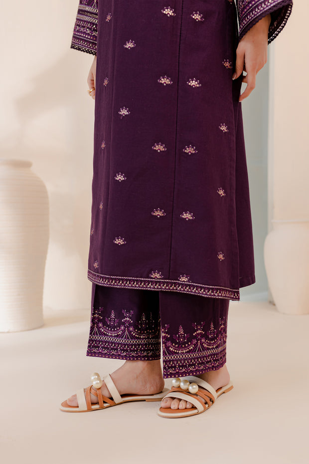 Megumi 2Pc - Embroidered Khaddar Dress - BATIK