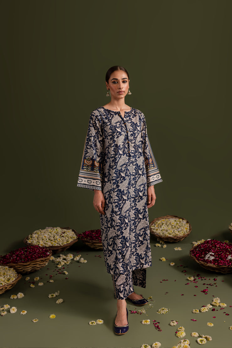 Blue Stone 2Pc - Printed Lawn Dress - BATIK