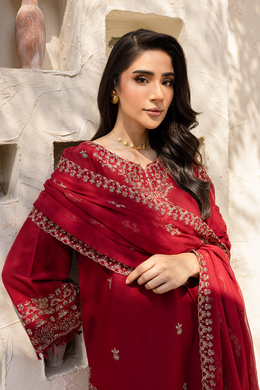 Naaz 3Pc - Embroidered Khaddar Dress - BATIK