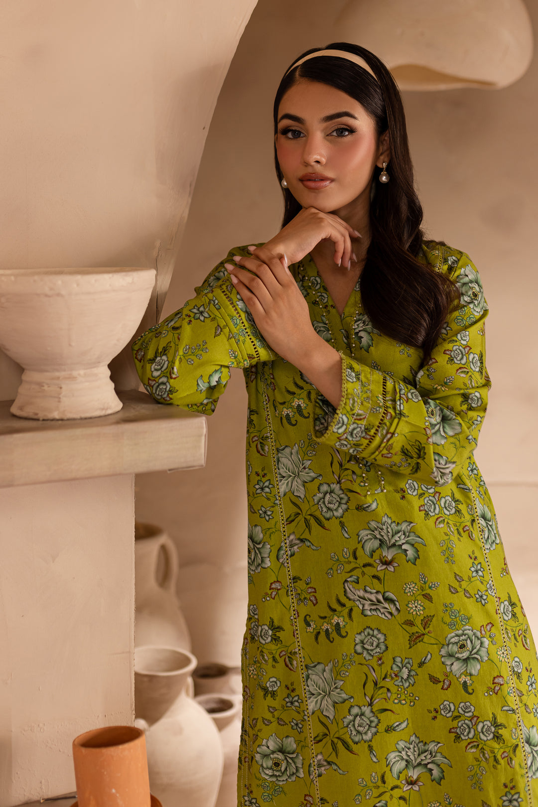 Caleb 2Pc - Printed Khaddar Dress - BATIK