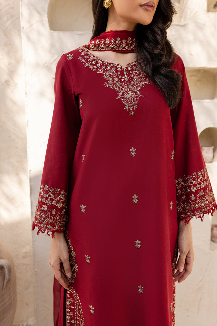 Naaz 3Pc - Embroidered Khaddar Dress - BATIK