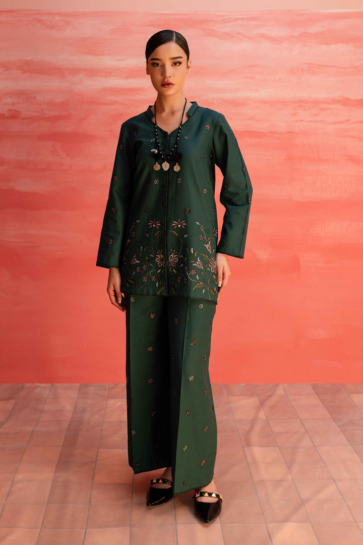 Ainsley 2Pc - Embroidered Khaddar Dress - BATIK