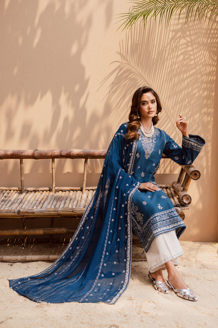 Snow flake 3Pc - Embroidered Khaddar Dress