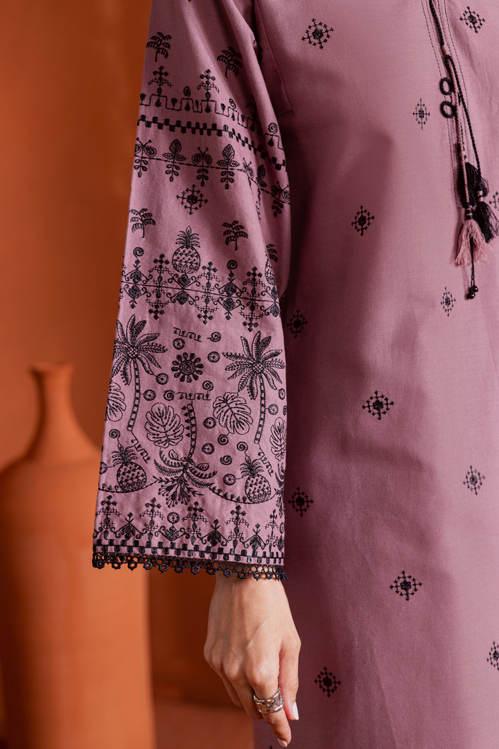 Pitch 2Pc - Embroidered Khaddar Dress