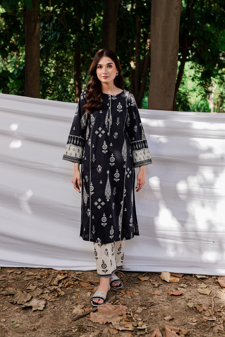 Liyan 2Pc - Printed Cambric Dress - BATIK