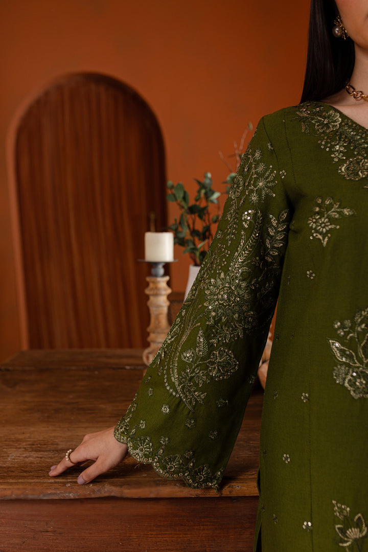 Rosine 3Pc- Embroidered Karandi Dress - BATIK