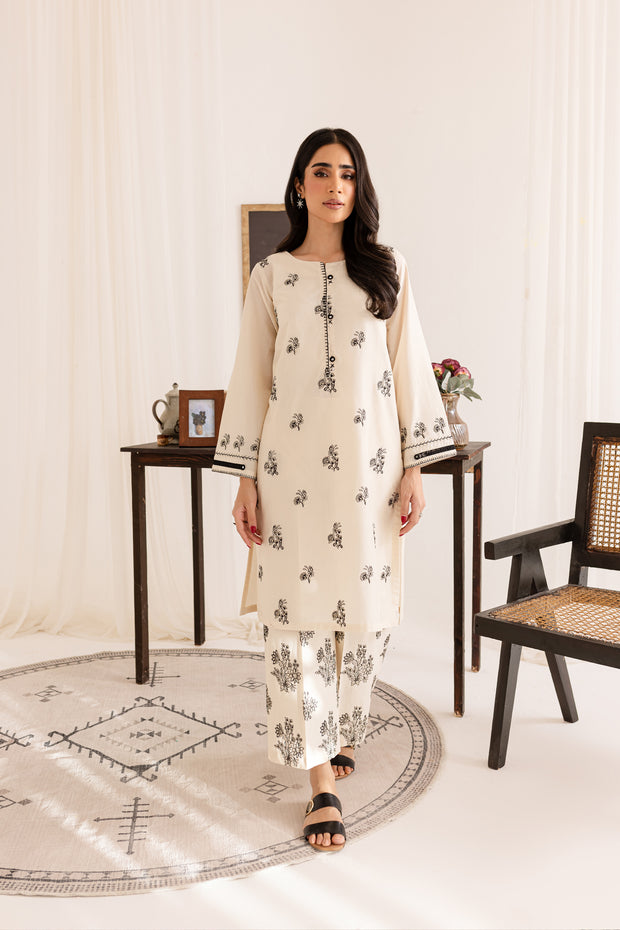 Seashell 2Pc - Embroidered Lawn Dress