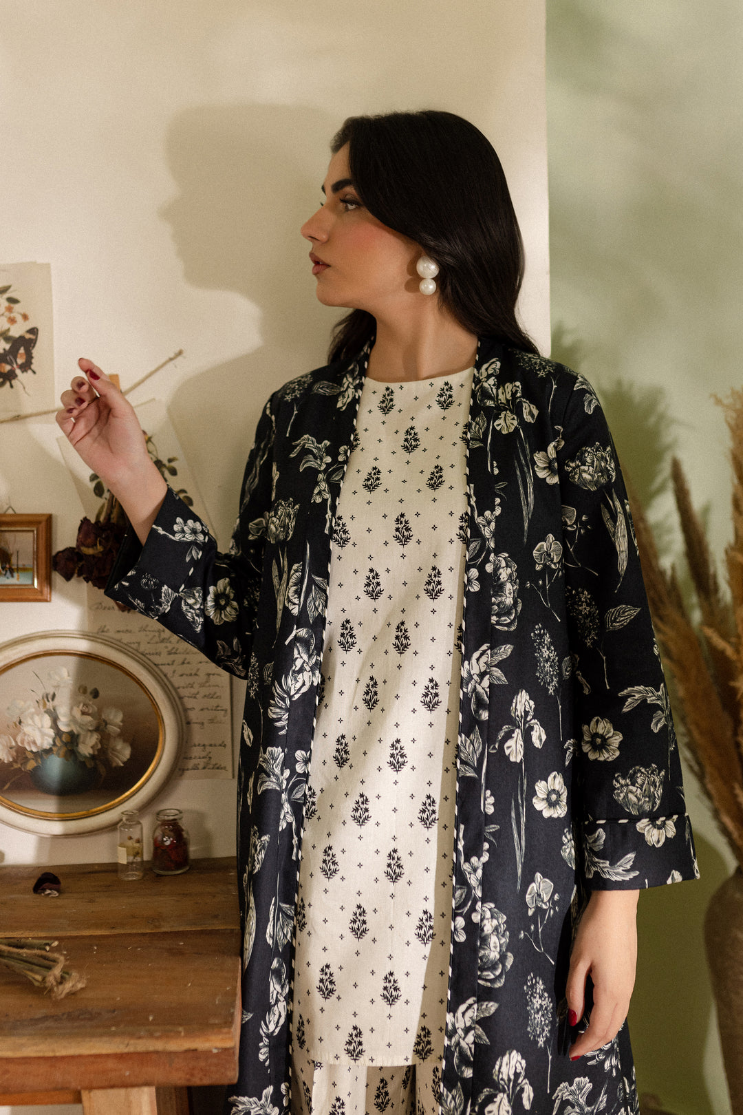 Armish 3Pc - Printed Khaddar Dress - BATIK