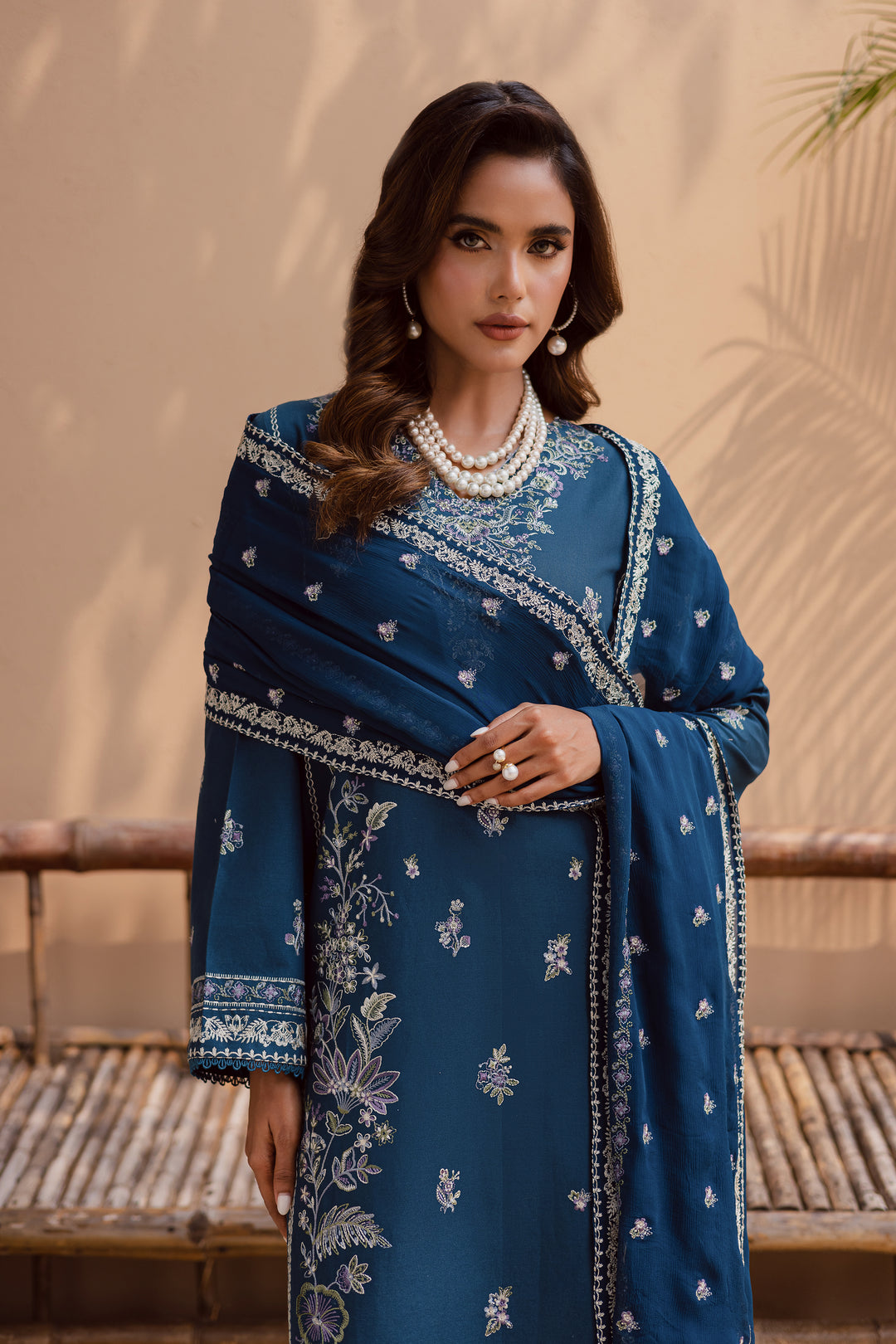 Snow flake 3Pc - Embroidered Khaddar Dress