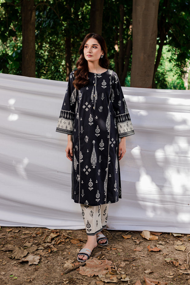 Liyan 2Pc - Printed Cambric Dress - BATIK