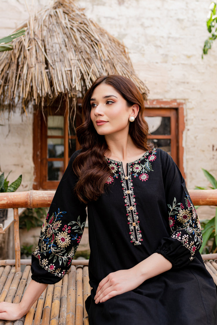 Luna 2Pc - Embroidered Khaddar Dress - BATIK