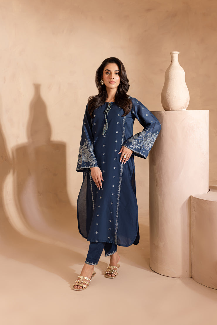 Agean Sea 2Pc - Embroidered Lawn Dress - BATIK