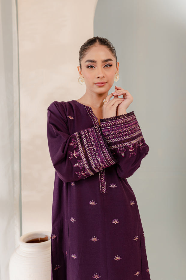 Megumi 2Pc - Embroidered Khaddar Dress - BATIK