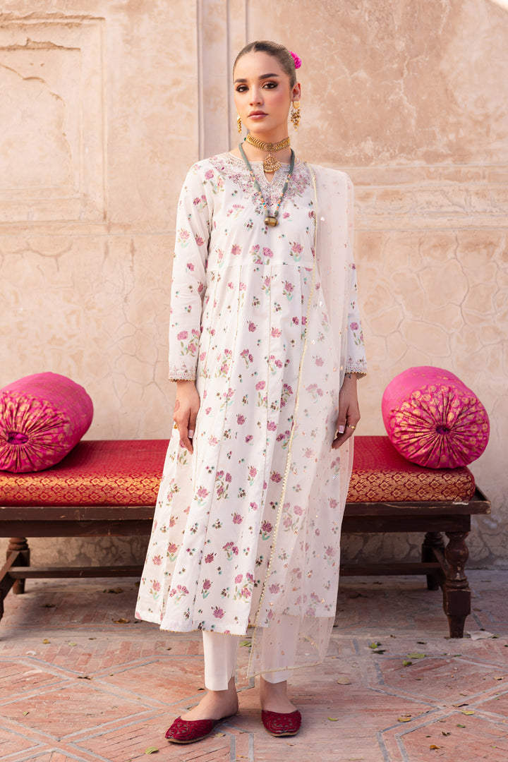 Nayab 3Pc- Printed Lawn Dress