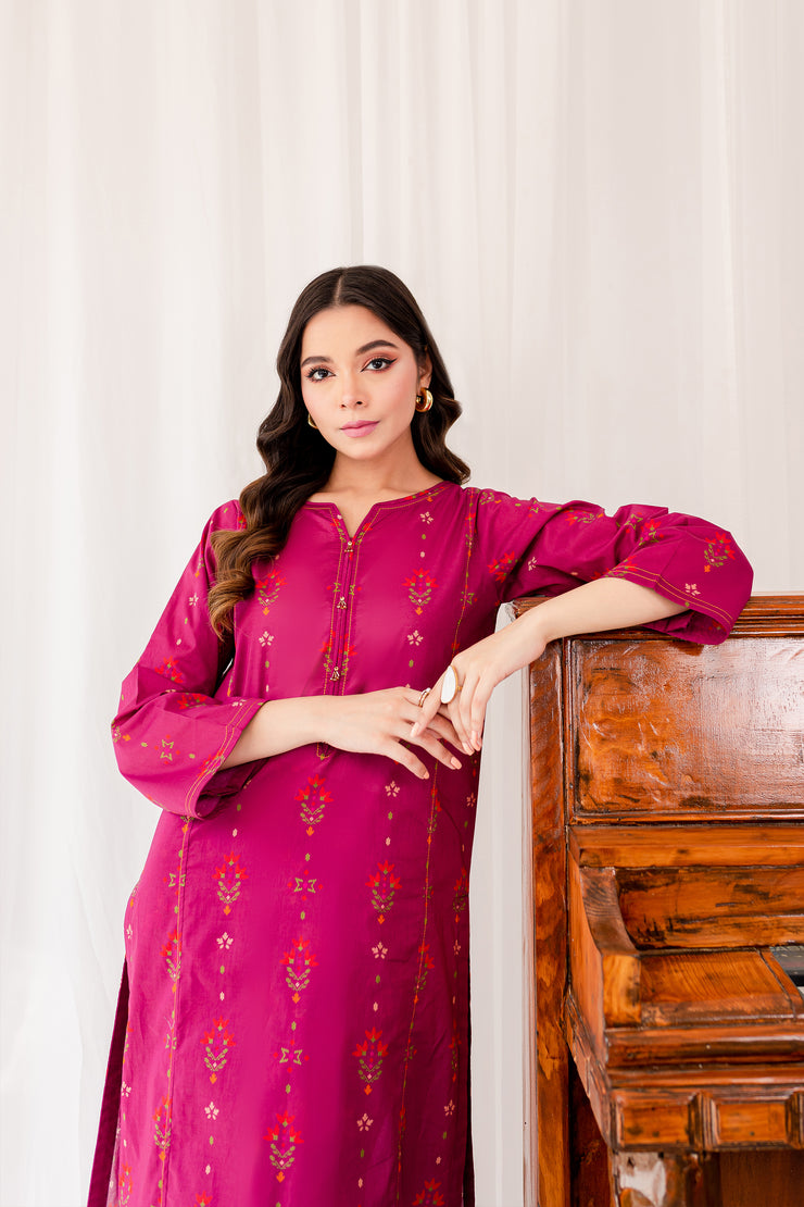Dig. Pink Suede 2Pc - BATIK