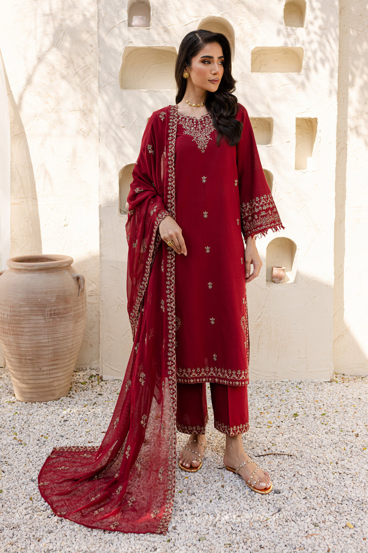 Naaz 3Pc - Embroidered Khaddar Dress - BATIK