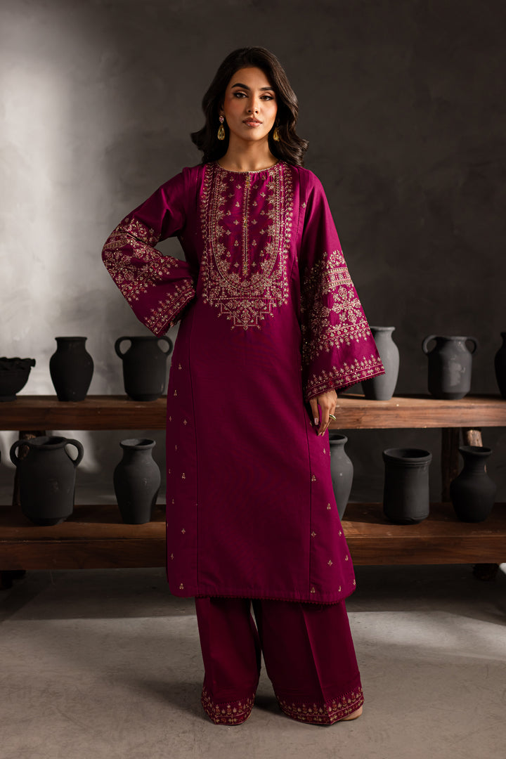 Geniya 2Pc - Embroidered Khaddar Dress - BATIK