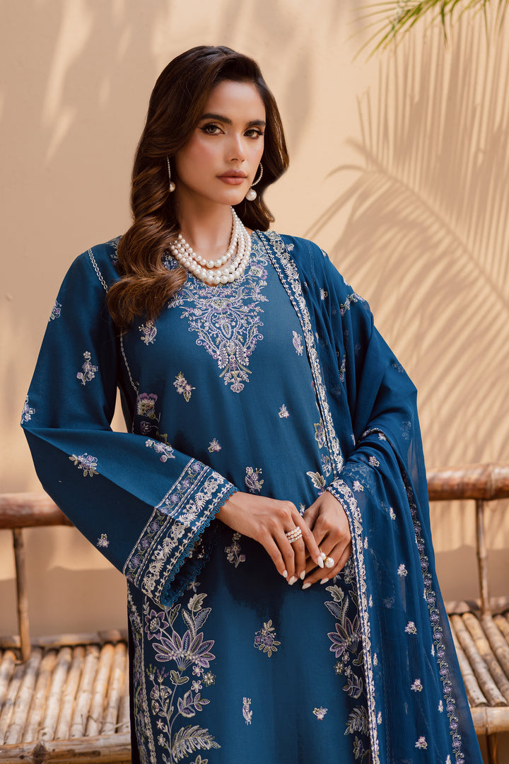 Snow flake 3Pc - Embroidered Khaddar Dress
