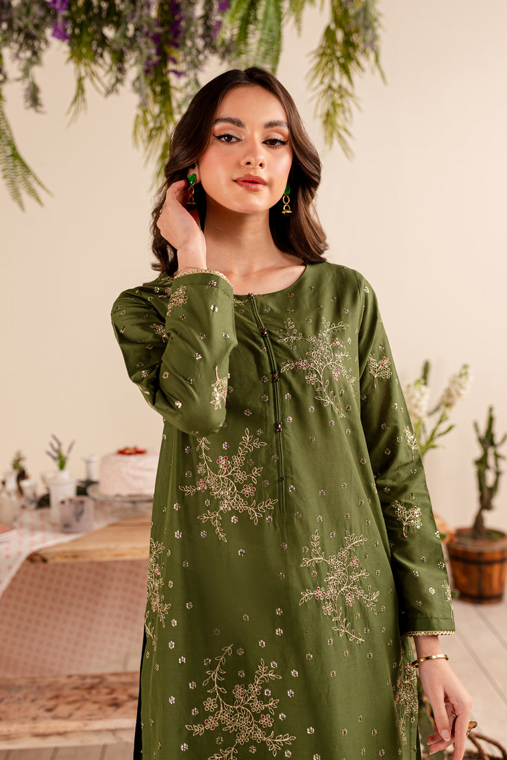 Bertha 2Pc - Embroidered Lawn Dress - BATIK