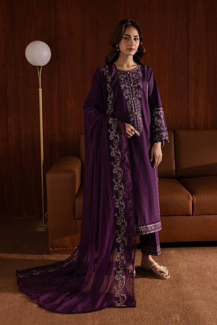 Willow 3Pc - Embroidered Khaddar Dress - BATIK