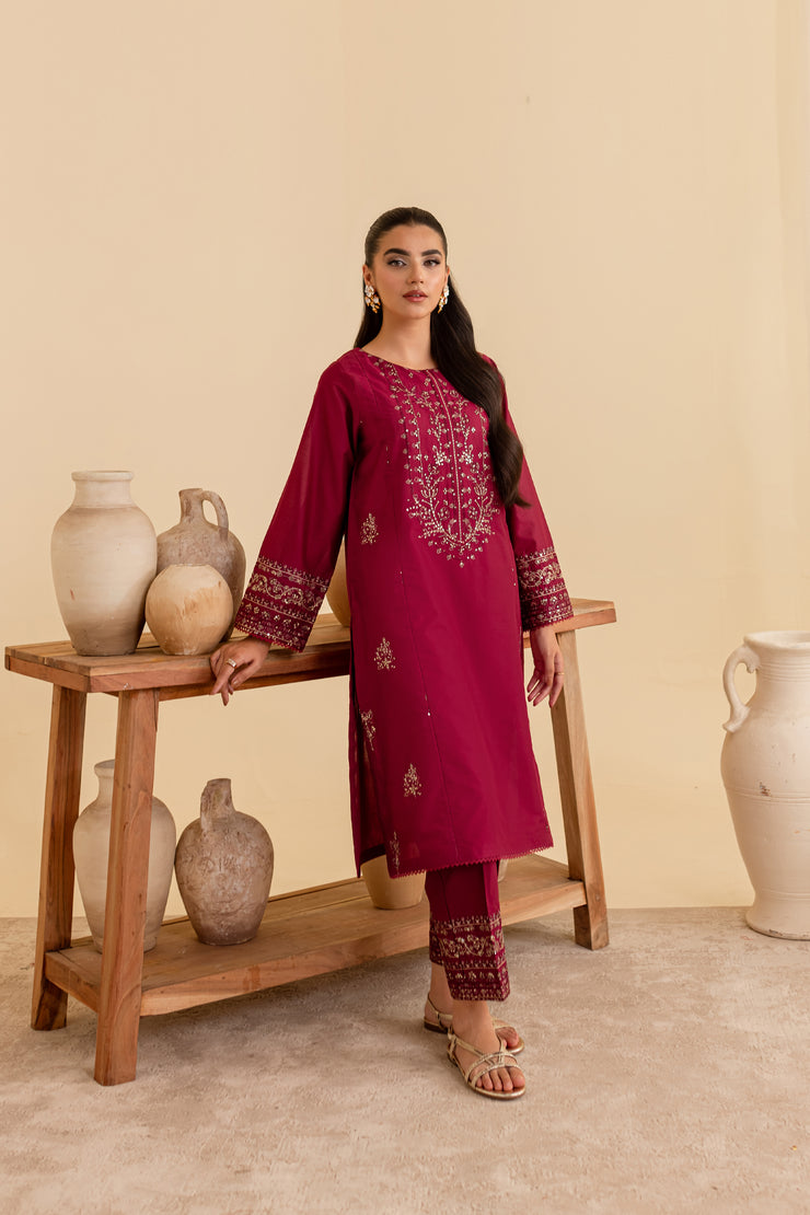 Geemo 2Pc - Embroidered Lawn Dress - BATIK